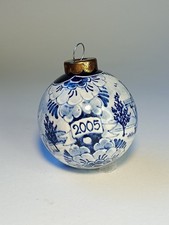 Delft Blue & White 2005 Hanging Christmas Bauble Decoration