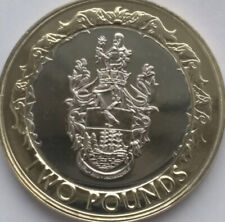 St. Helena Ascension 🇸🇭 Coin £2 Pounds 2003 Shield Of Arms BUNC from Set New