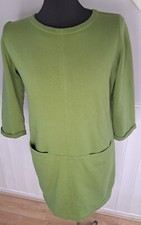 Seasalt cornwall green 3/4 sleeve round neck tunic top womens size 10