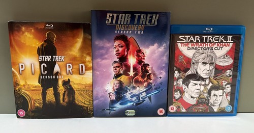 Star trek dvds and blue - star,