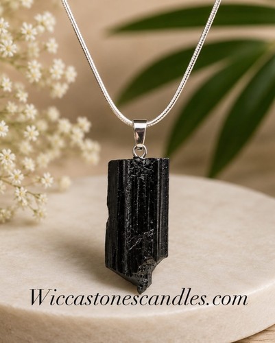 Black tourmaline raw - tourmaline, crystal
