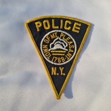 NEW YORK MT MOUNT PLEASANT POLICE EMBROIDERED SHOULDER PATCH SHERIFF US AMERICAN