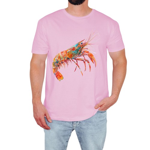 Colourful lobster mens shirt - lobster,