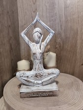 Hand-Carved Wooden Yoga Lady