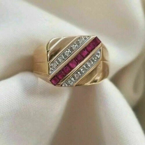 Men lab created princess cut - men's,