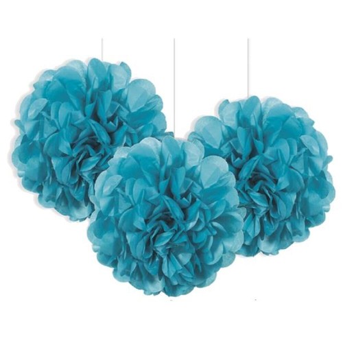 Teal blue puff - blue, party