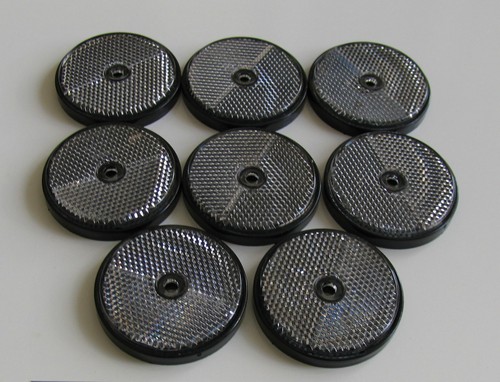 Round clear reflector - clear, side