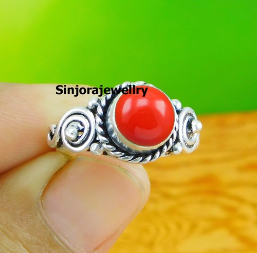 Red coral gemstone 925 - red,