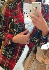  Zara rare Plaid Tartan Check