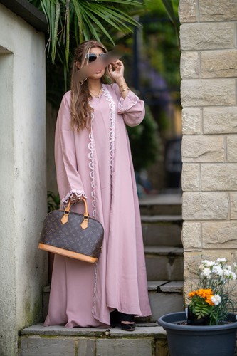 Sultea abaya pink lace - sultea,