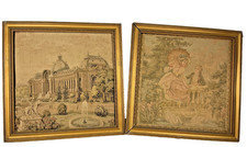 Framed Tapestry Pictures Pair