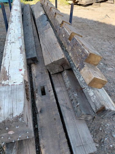 Reclaimed pitch pine beams - reclaimed,