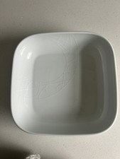 Jamie Oliver Royal Worcester Easy Entertaining  White on White 22cm Square bowl