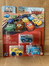 DISNEY CARS Mini Racers set of 3 - Dinoco Cruz Ramirez, Dinoco LMQ & Helicopter