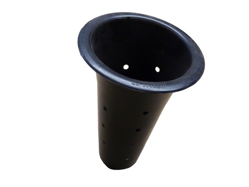 Black orchid plant pots - black,