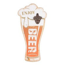 Giant 40" 30" Enjoy Beer Bottle Opener Wall Plaque Sign - Man Cave Fathers Day 