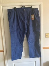 Ladies Blue Trousers - Cotton Traders  W 50" / Leg 28" - NEW