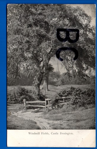 Postcard windmill fields - windmill,