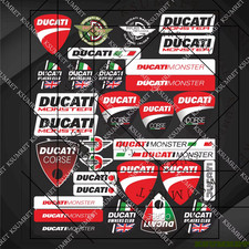 DUCATI  CORSE Motorcycle DECAL   Sticker Fuel Tank Fairing Body Badge HELMET