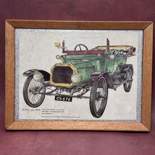 Vintage framed print historic - print,