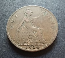 1934 One Penny - King George V