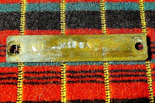 Unit m188a old brass notice - old,