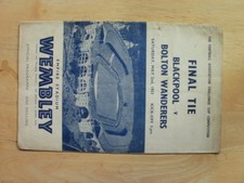 1953 FA CUP WEMBLEY FINAL BLACKPOOL  BOLTON STANLEY MATTHEWS INK BCK PAGE SCORES