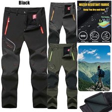 UK Mens Cargo Trousers Outdoor Hiking Walking Combat Work Pants Soft Shell Pants