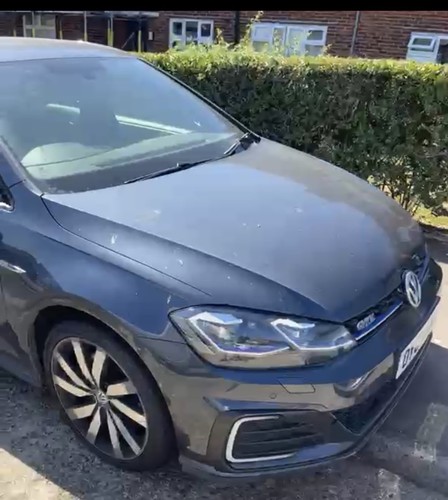 Volkswagen blue golf - blue,