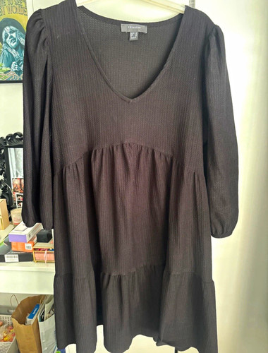Primark black textured - textured, tiered