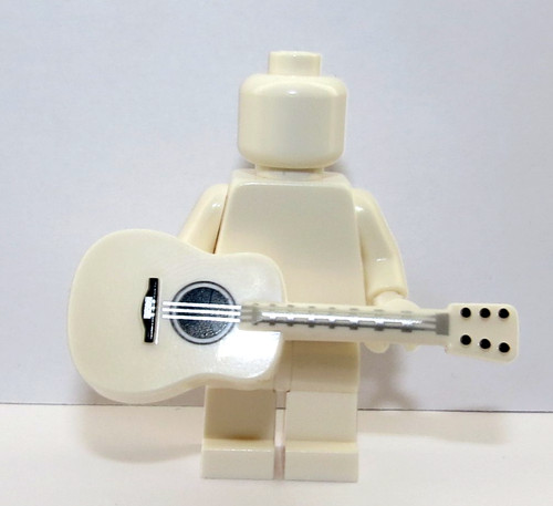 Lego white acoustic - white, guitar
