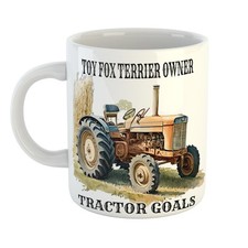 Vintage Tractor Mug - TOY FOX TERRIER OWNER TRACTOR GOALS Gift Idea – Premium