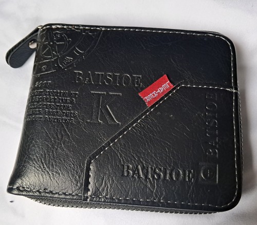 Men leather wallet zipper - men's,