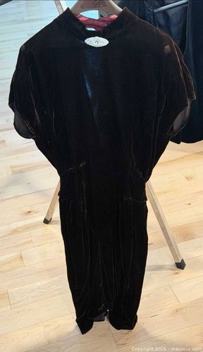 Vintage velvet dress art deco - vintage,