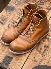 Red Wing 9107 Golden Brown Round Toe Boots Size UK 8. VGC