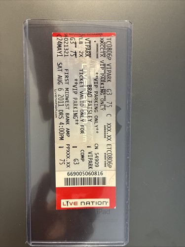 Brad paisley ticket - brad,