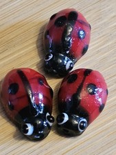 3 cute little red glass