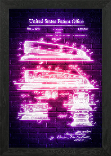 Stapler framed wall art poster - art,