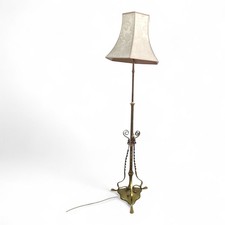 Art Nouveau standard lamp / Antique Vintage Ornate Brass floor standing lamp