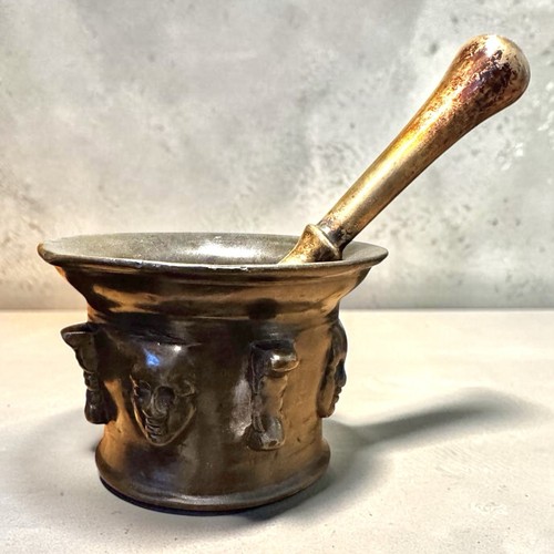 Antique bronze mortar france - antique,