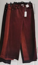 M&S Cord Corduroy Trousers Stretch Wide Leg Jeans High Waist