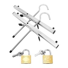 Heavy Duty Ladder Roof Rack Clamp Clamps 2-Locks Lockable Safe Ladders Universal
