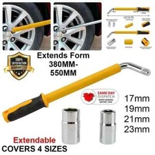 Extendable HEAVY DUTY Car Wheel Brace Socket Tyre Nut Wrench 17 19 21 23mm UK