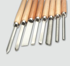 Mannesmann Wood Lathe Chisel Set 8 pcs <> Woodworking Carving Tools VPA GS TUV