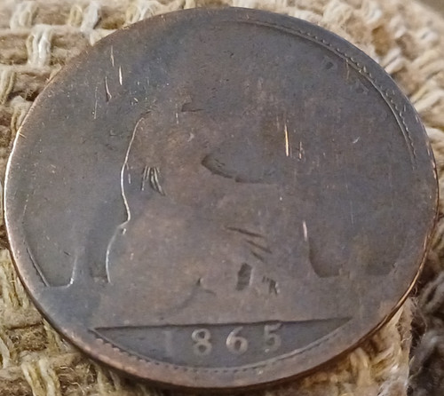 1865 victorian one penny - 1865,