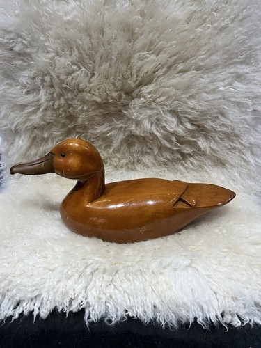 Stunning wooden vintage duck - vintage,