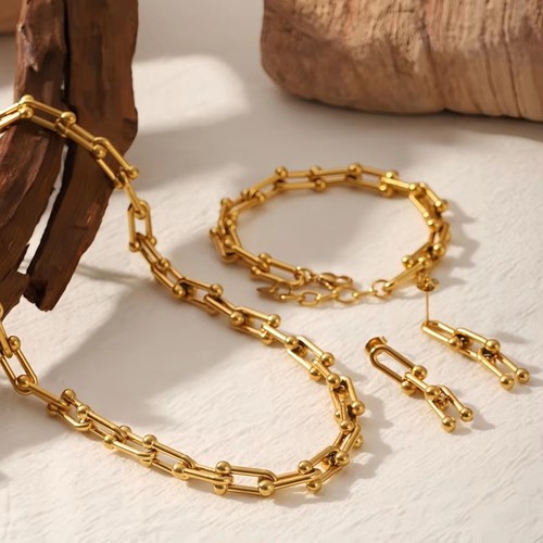 18k gold plated chunky chain - plated,