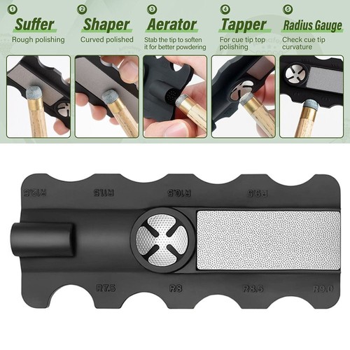 Cue tip tool scuffer - tool, burnisher