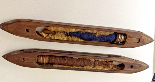 Two vintage wooden weaving - two,