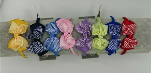 Gingham school alice band hair - gingham,